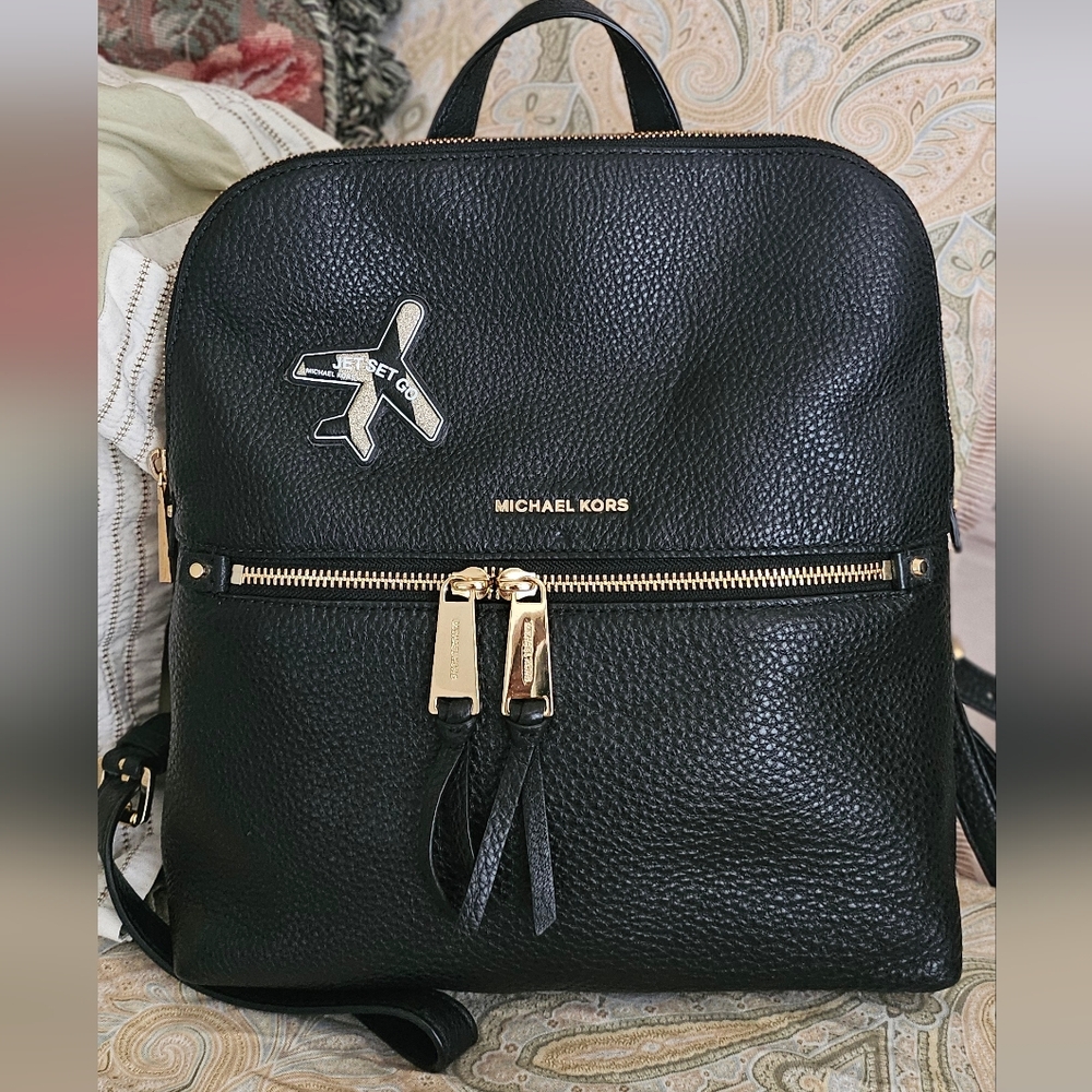 Michael Kors Jet Set Black Backpack